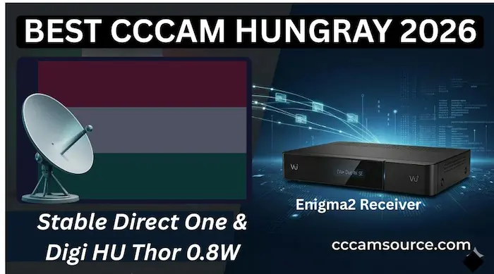 Best CCcam Hungary 2026 Direct One Digi HU Thor 0.8W