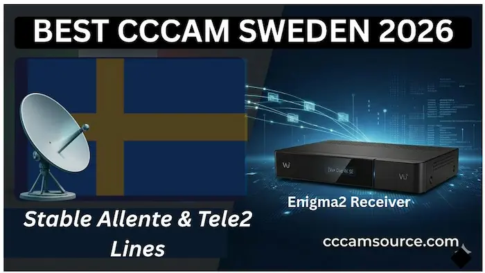 Best CCcam Sweden 2026 Allente Tele2 Thor 0.8W