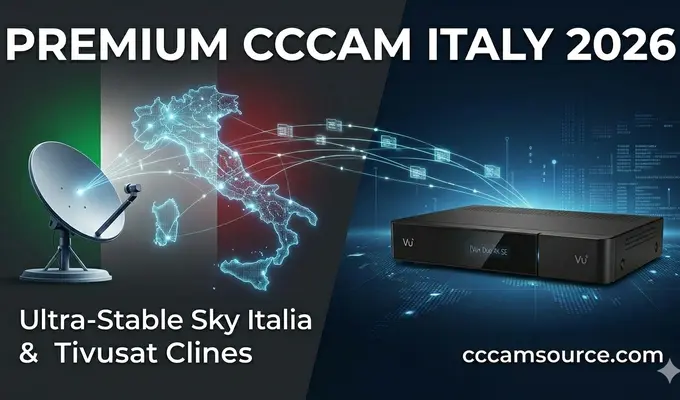 Best Premium CCcam Italy 2026 Server Hotbird 13E cccamsource.com