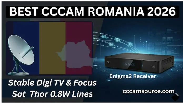 Best CCcam Romania 2026 Digi TV Focus Sat Thor 0.8W